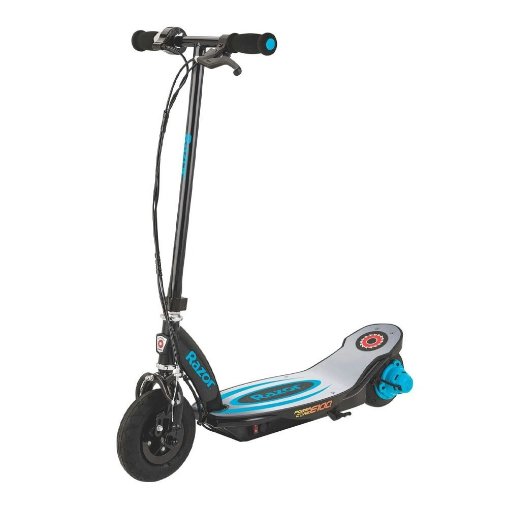 Razor PowerCore E100 Electric Scooter - Blue Aluminium Deck 100W 24V 8Y+