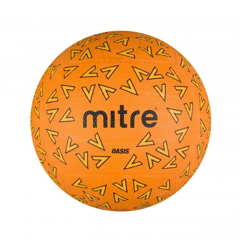 Mitre Oasis F18P Training Grade Moulded Netball Orange/Yellow/Black Size 4