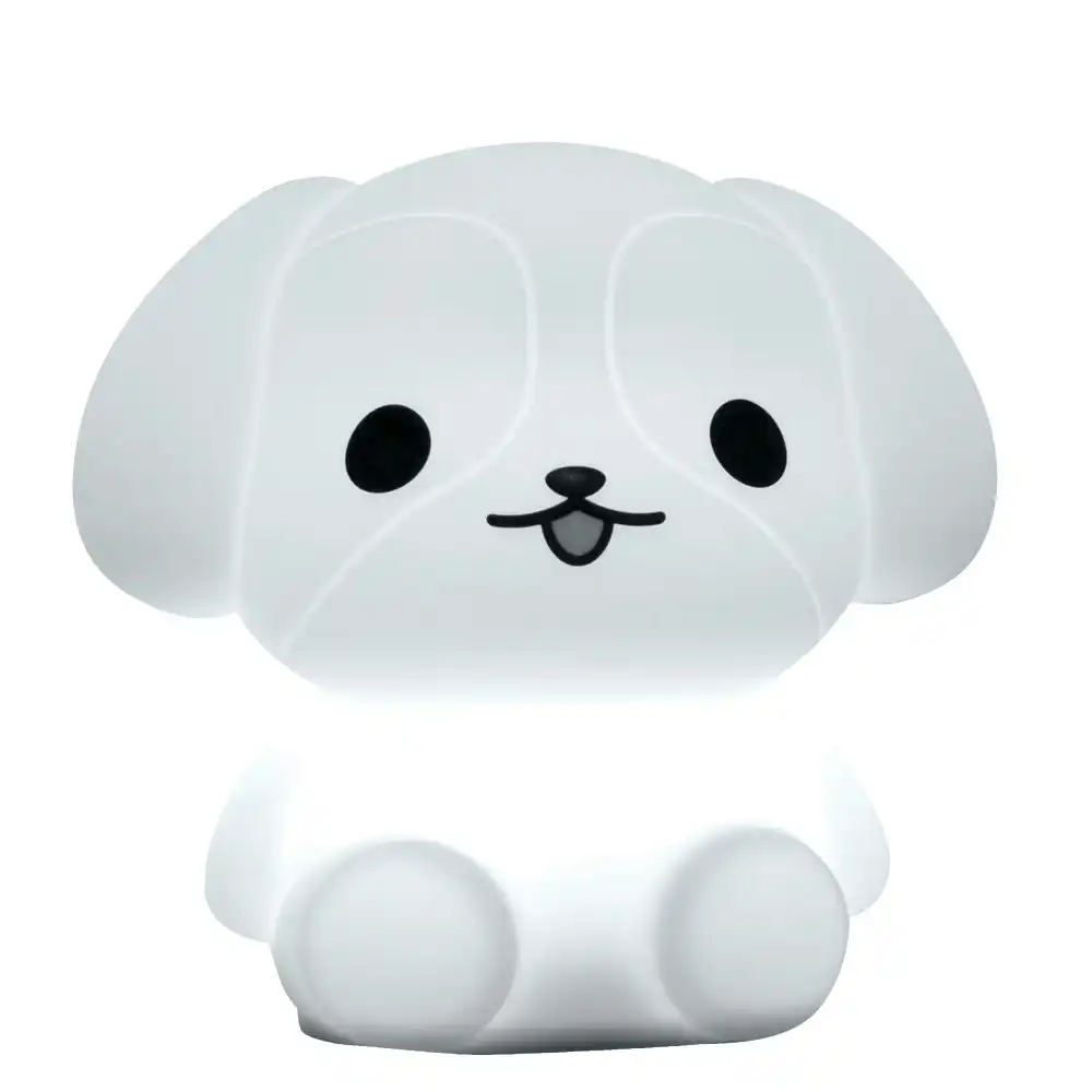 Crest Kids Rechargeable Silicone Puppy Night Light Colour Changing Lamp White