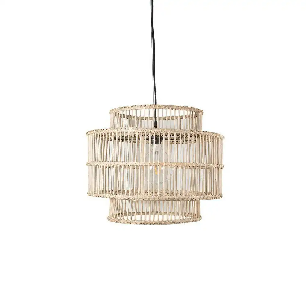 Belle Haiti Rattan Ceiling Pendant Light 50cm Hanging Room Lamp Decor Natural