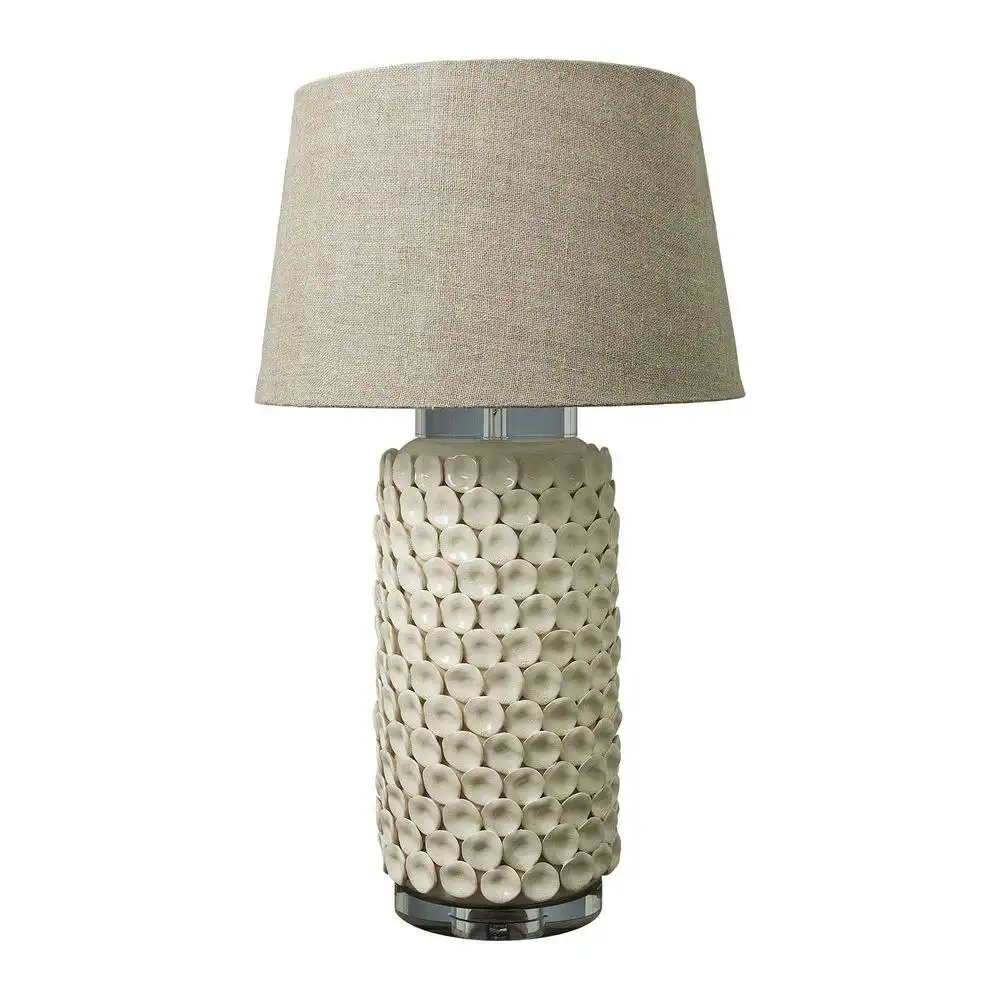 Belle Kenilworth 55cm Table Lamp w/ Ceramic/Acrylic Base Bedside Night Light CRM