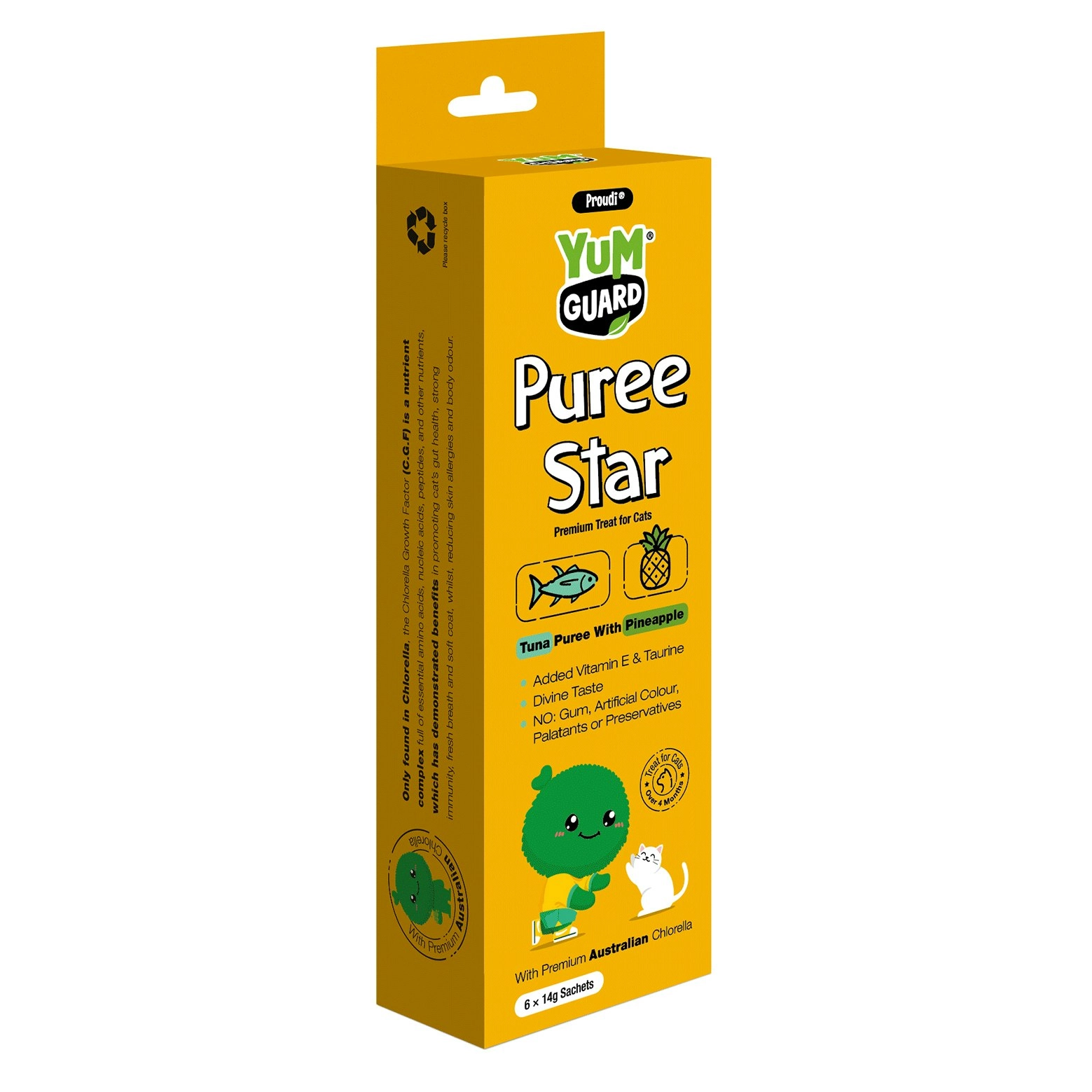 YumGuard Puree Star Cat Treats - Tuna with Pineapple