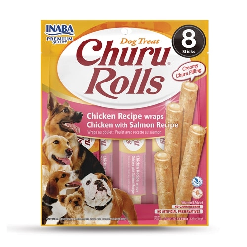 Inaba Churu Rolls Dog Treats Chicken with Salmon Recipe