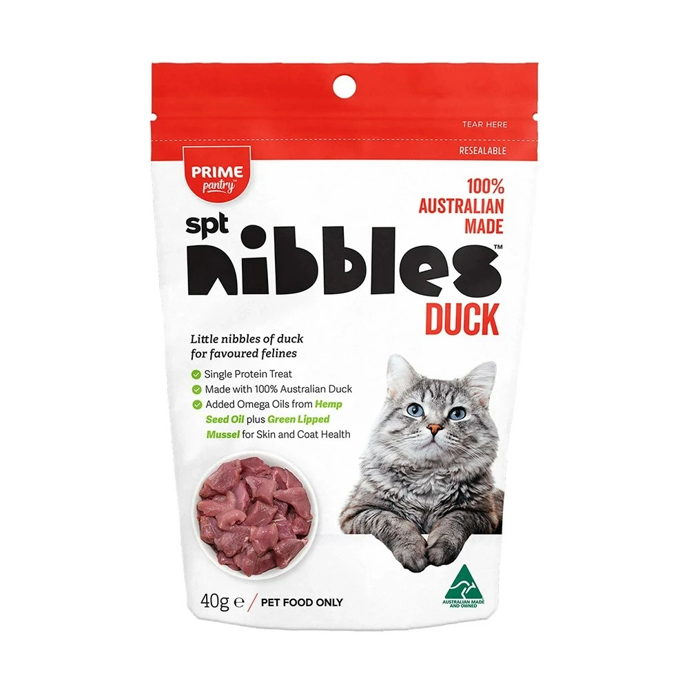 Prime Pantry SPT Nibbles Duck Cat Treats - 40g - SHORT DATED