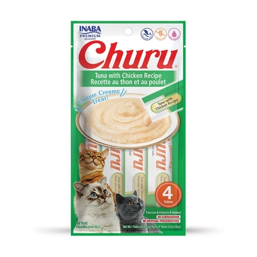 Inaba Churu Pur?e Cat Treats - Tuna with Chicken Pur?e