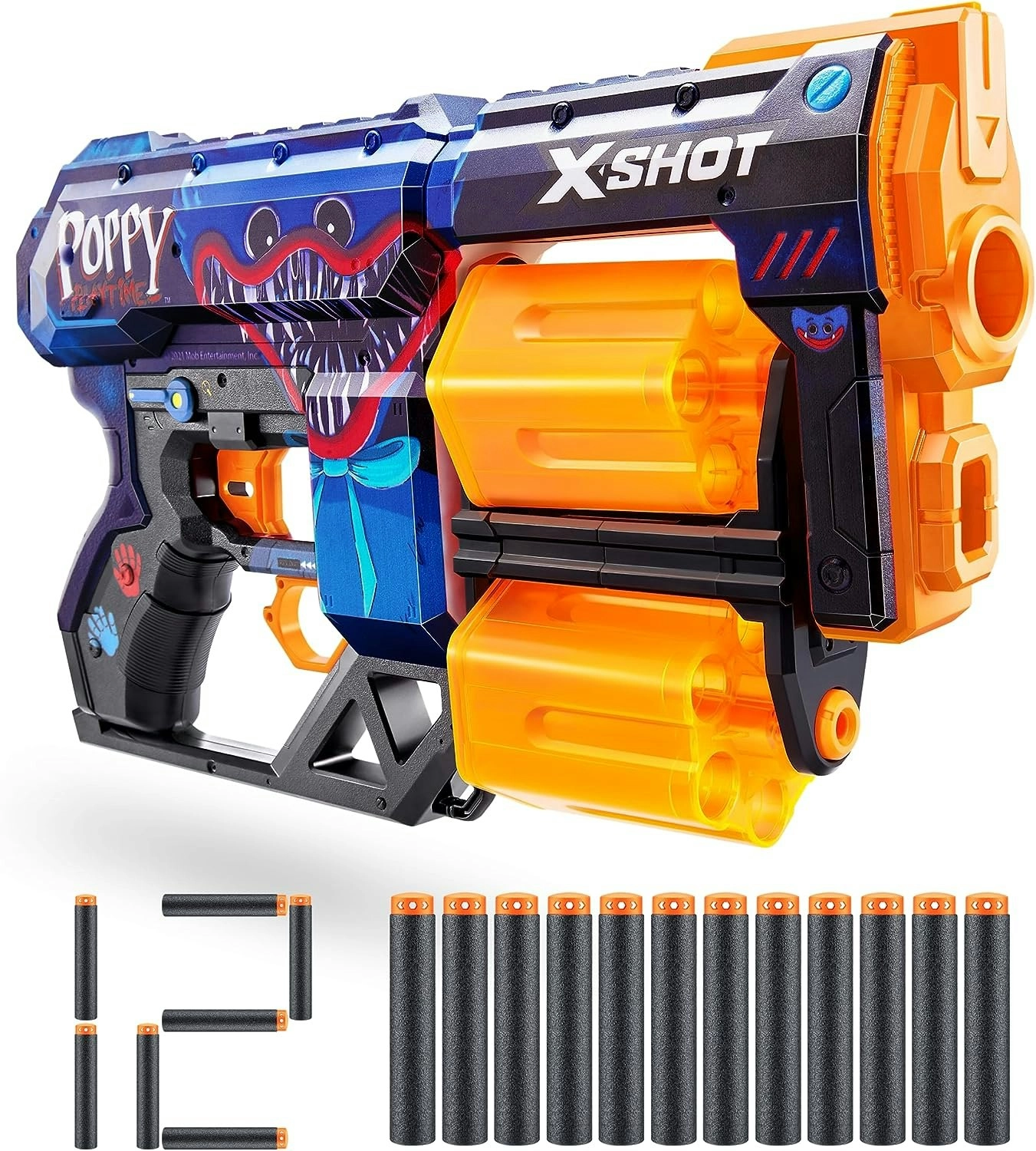 Zuru X-Shot Skins Dread Blaster - Poppy Playtime Skin (12 Darts)