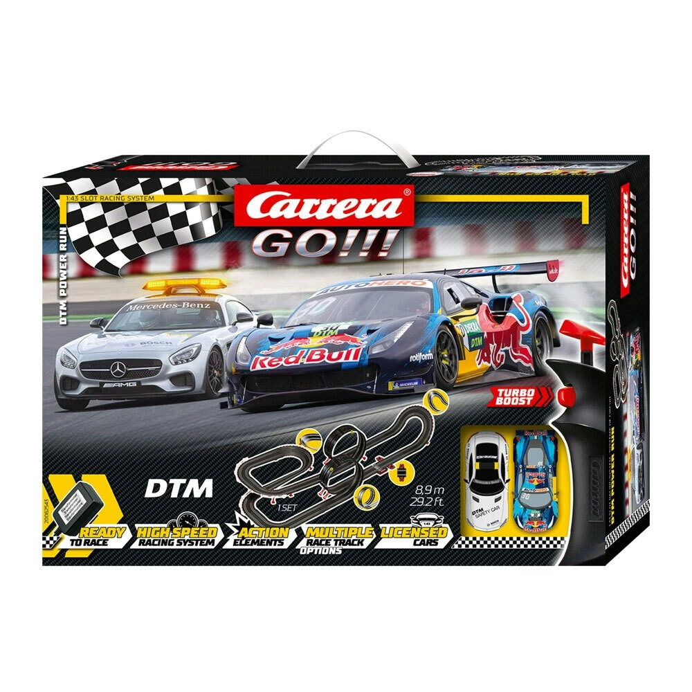 Carrera DTM Power Run 8.9m 1:43 High Speed Track Slot Car Childrens Toy Set 6y+