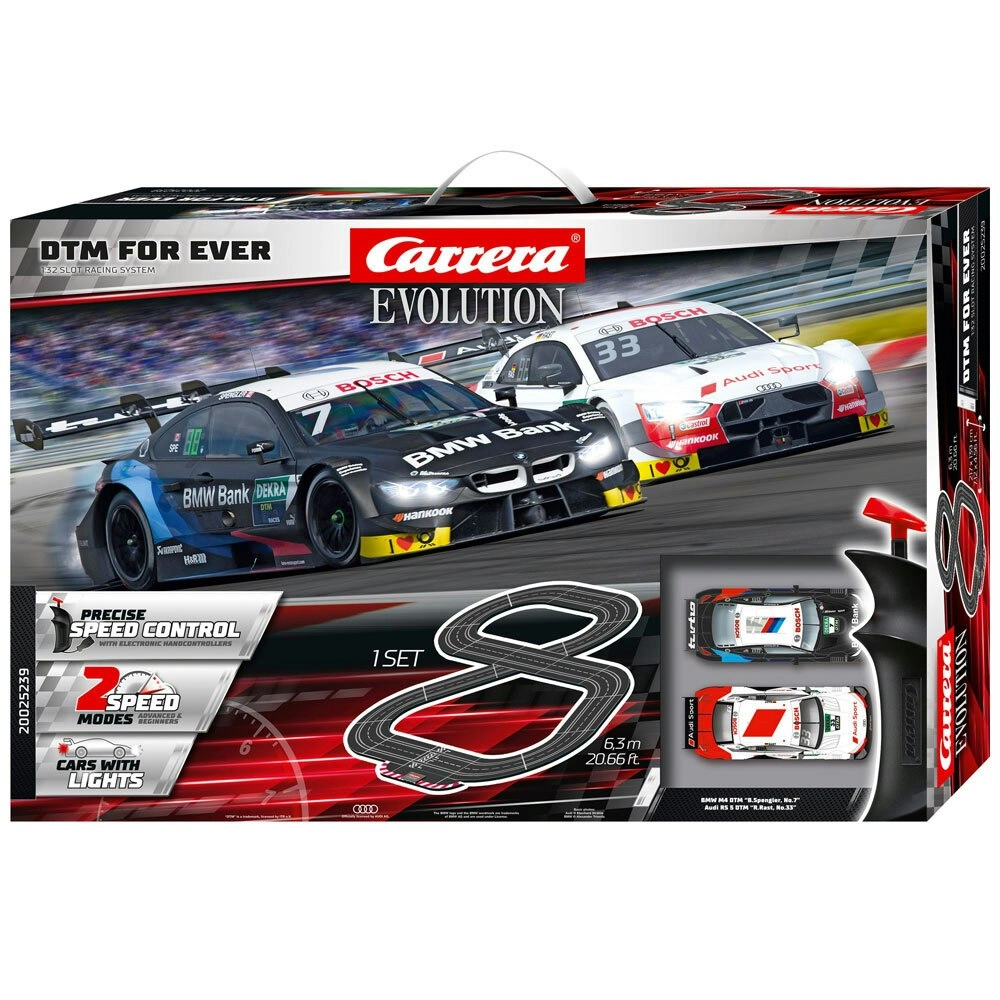 Carrera DTM For Ever 1:24 BMW/Audi 6.3m Track Slot Car Childrens Toy Set 8y+