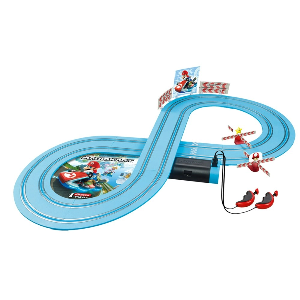 Carrera First Yoshi/Mario Kart Racing Slot Cars 2.4m Track Set w/Remote Kids Toy