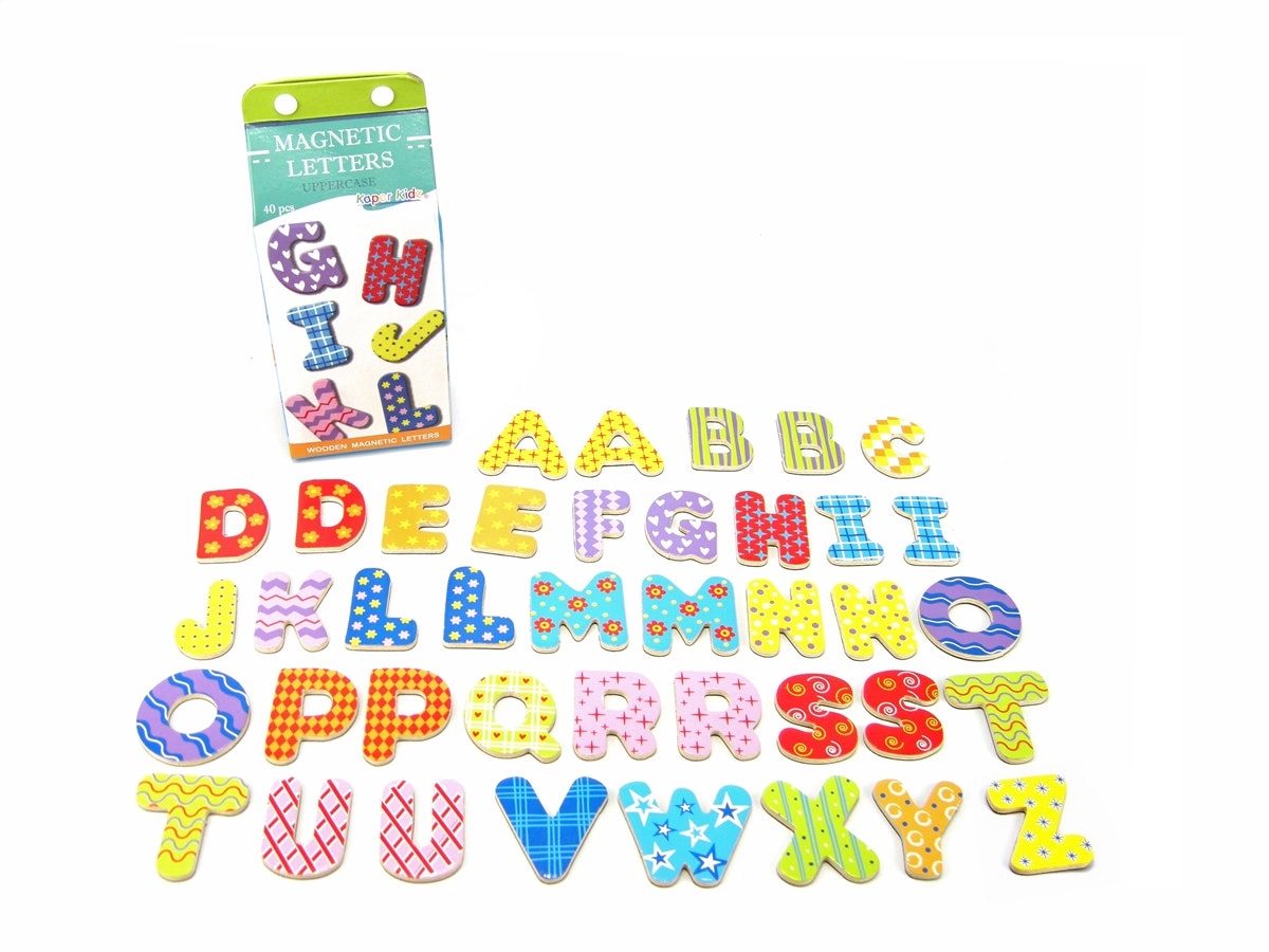 40pc Kaper Kidz Milk Carton Magnetic Uppercase Letters Kids Educational Toy 3+