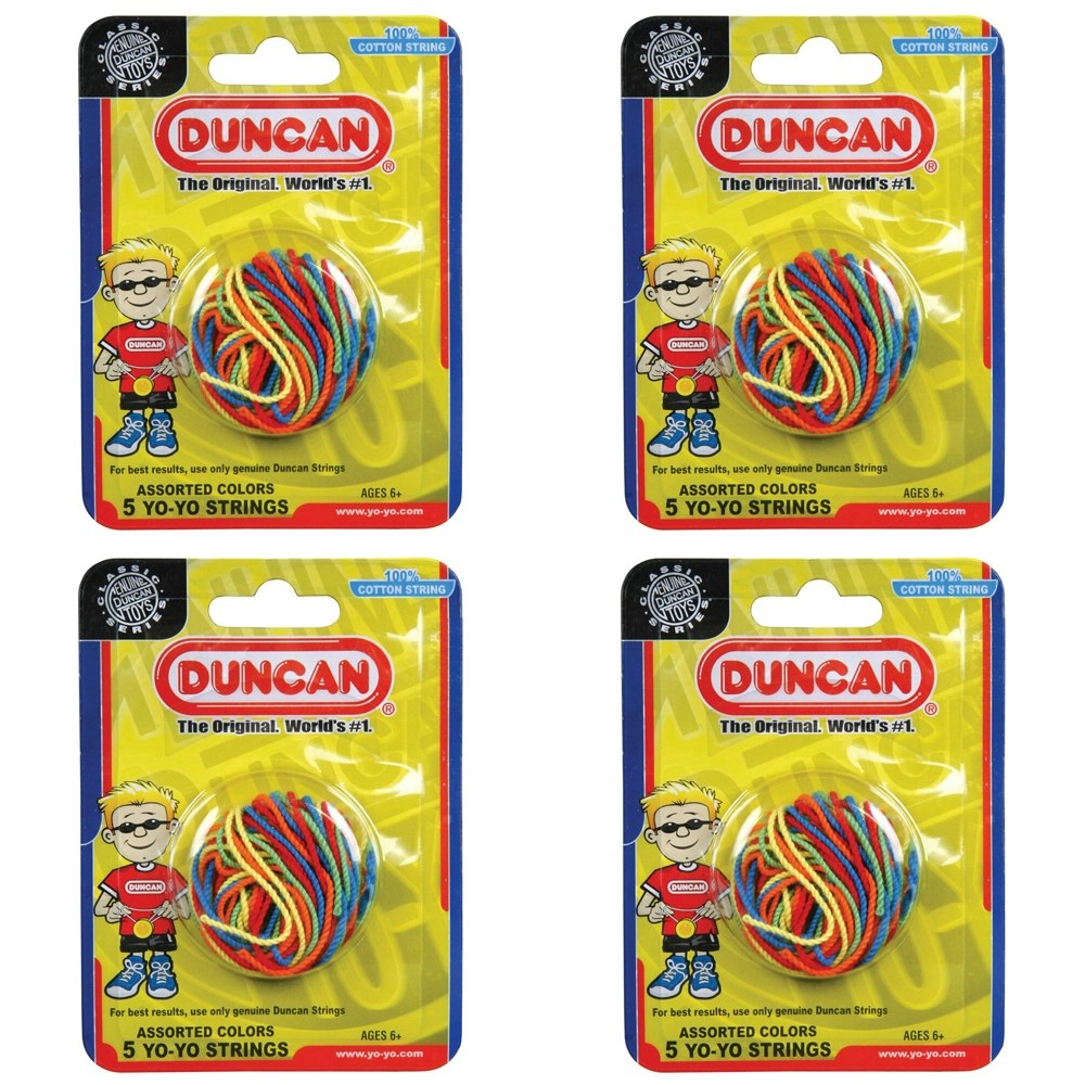 4x 5PK Duncan Yo Yo Cotton Replacement Multicolour Strings Toy Kids/Children 6y+