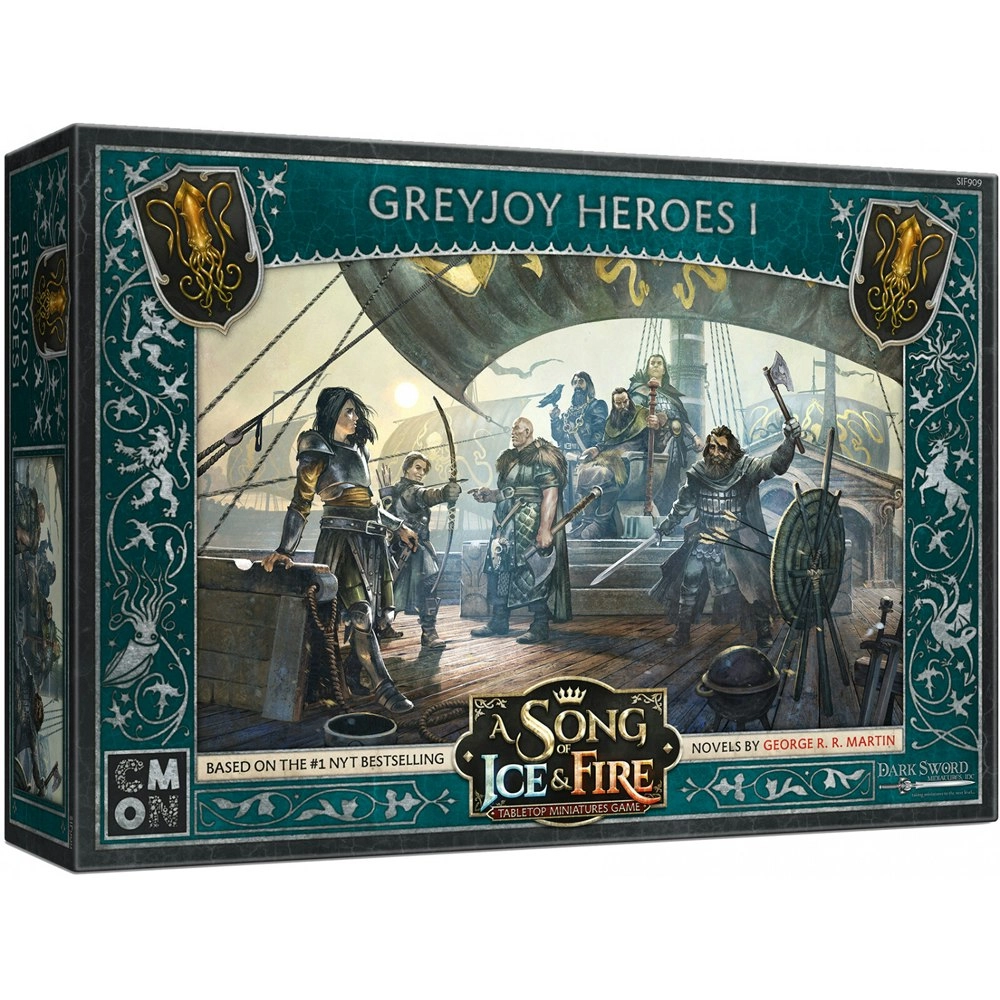 CMON A Song Of Ice & Fire Tabletop Miniatures Game Figure Greyjoy Heroes 1 14+