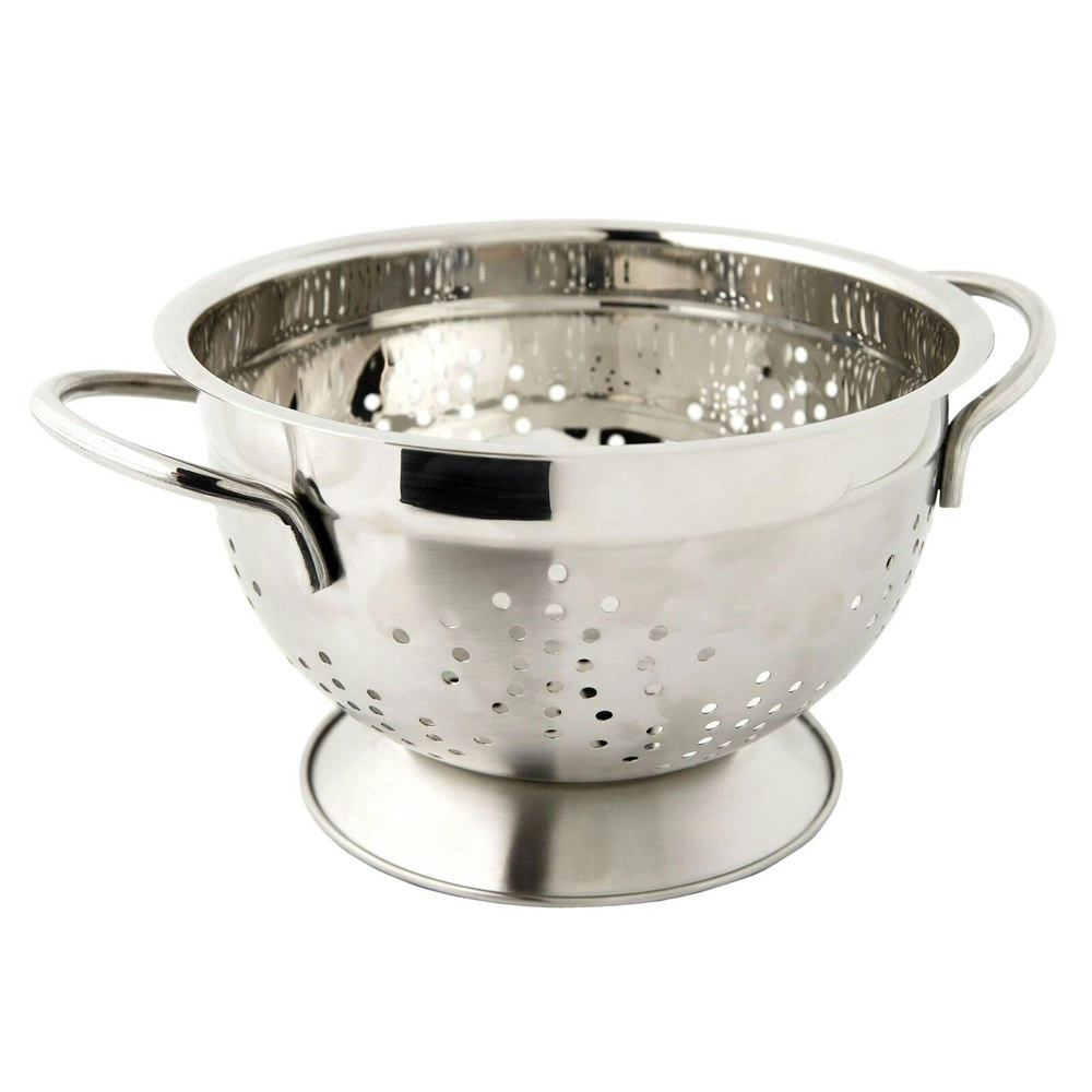 Cuisena 24cm Stainless Steel Colander Basket Strainer Container w/ Handle Silver