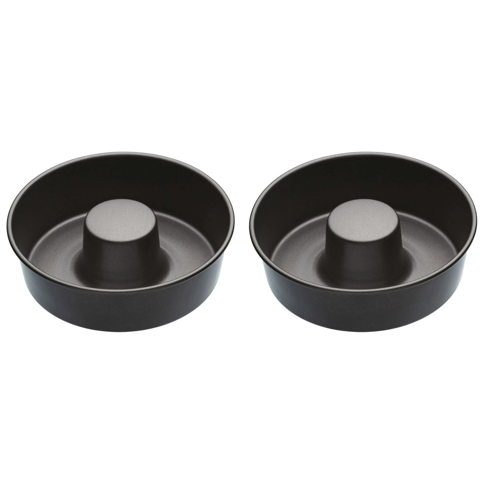 2x MasterCraft 20cm Heavy Base Non-Stick Savarin Cake Mould Baking Pan Tray BLK