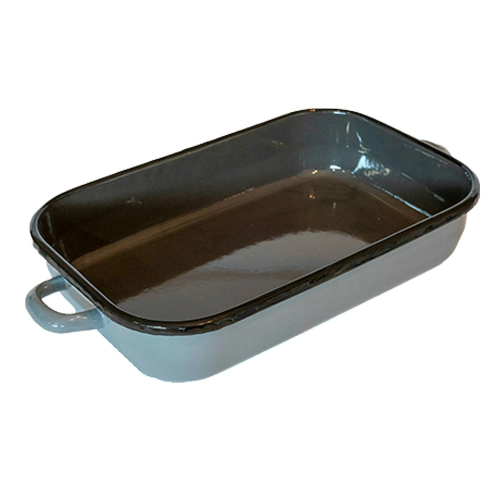 Urban Style Enamelware 4.8L Induction Oven Baking Dish Rectangle w/ Handles Grey