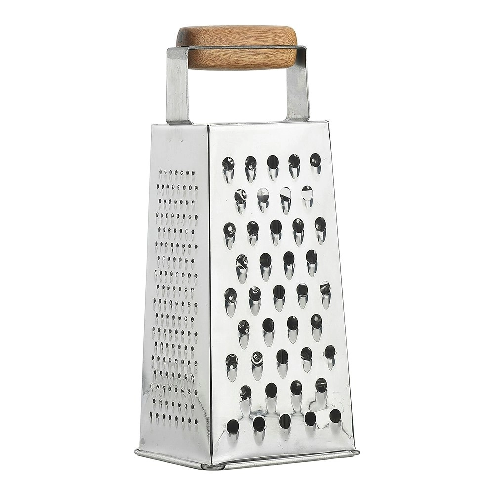 Ecology 4 Sided 24cm Acacia/Stainless Steel Cheese/Vegetables Grater Utensil