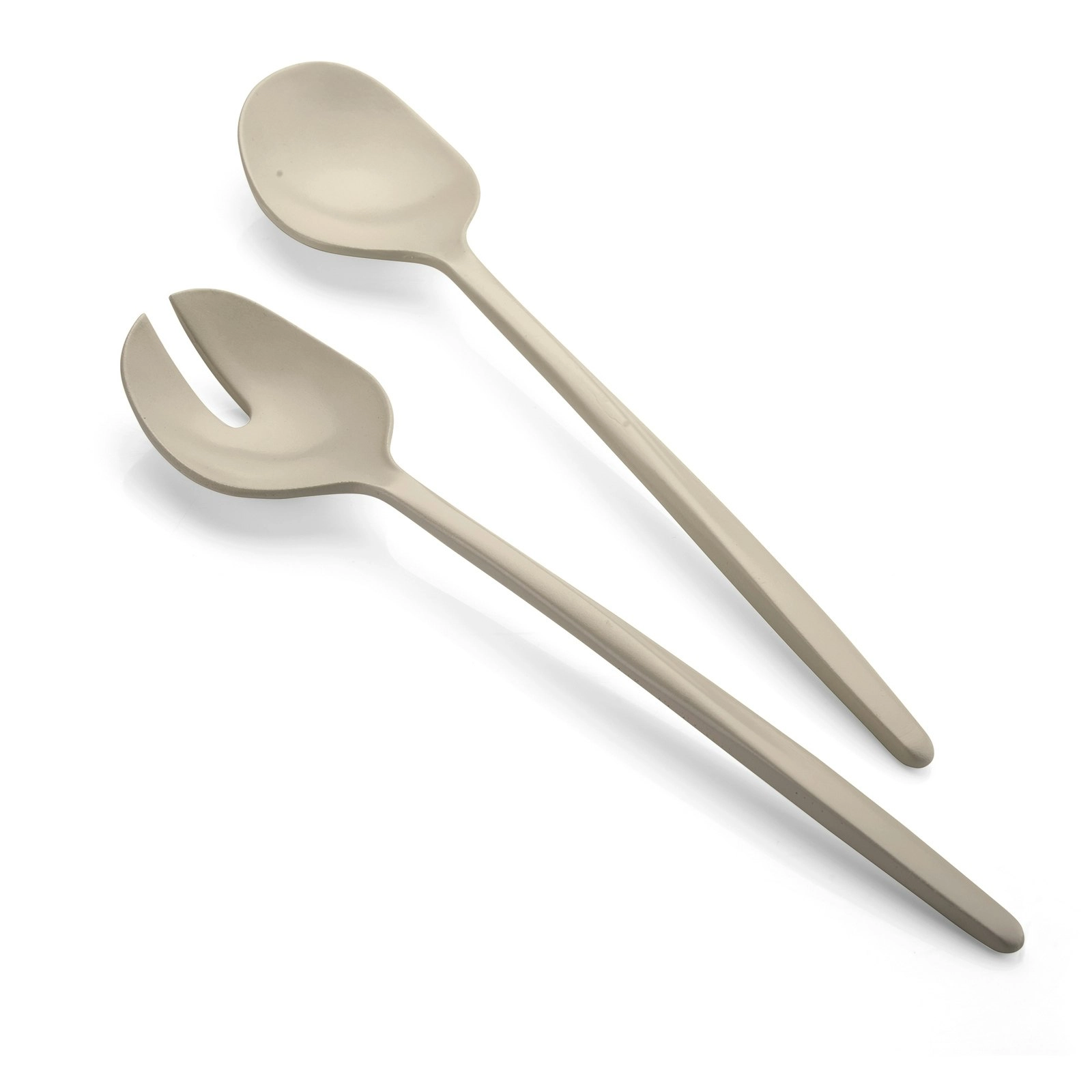 2pc Guzzini Tierra 28cm Plastic Salad Servers Utensils Serving Spoon/Fork Taupe