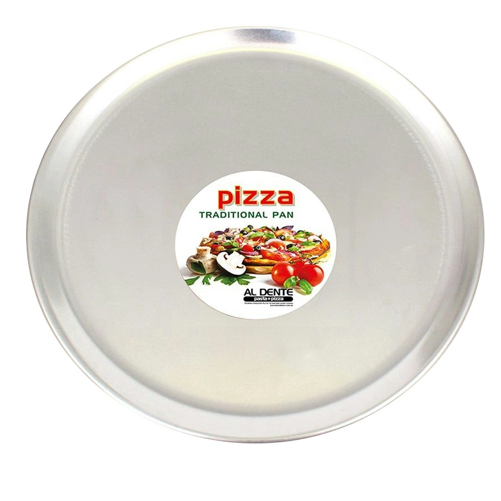 Al Dente Round Aluminium Pizza Oven Pan Tray 14"/35cm Diameter Cooking/Baking