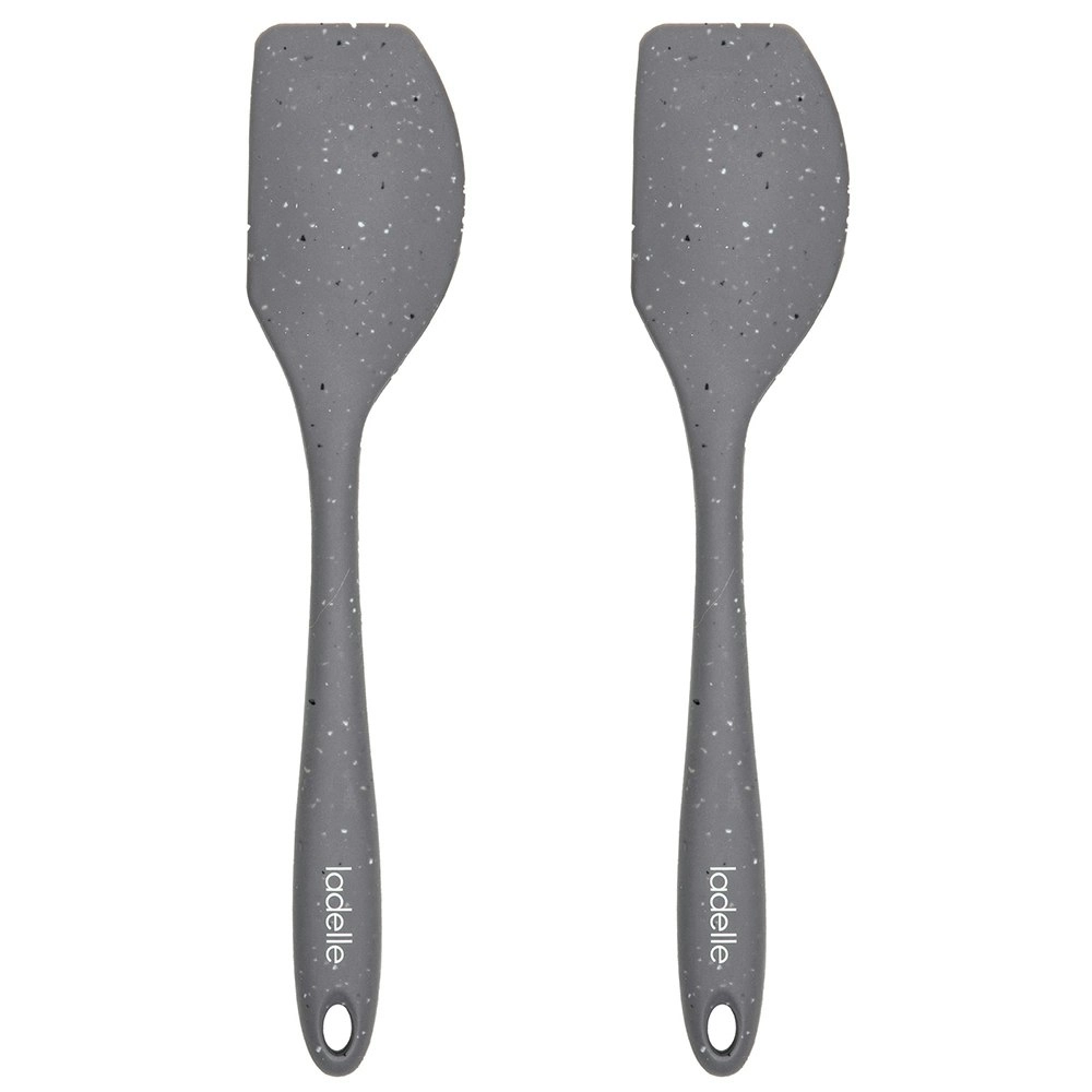 2x Ladelle Craft Grey Speckled Kitchenware Silicone Spatula Serving Utensil