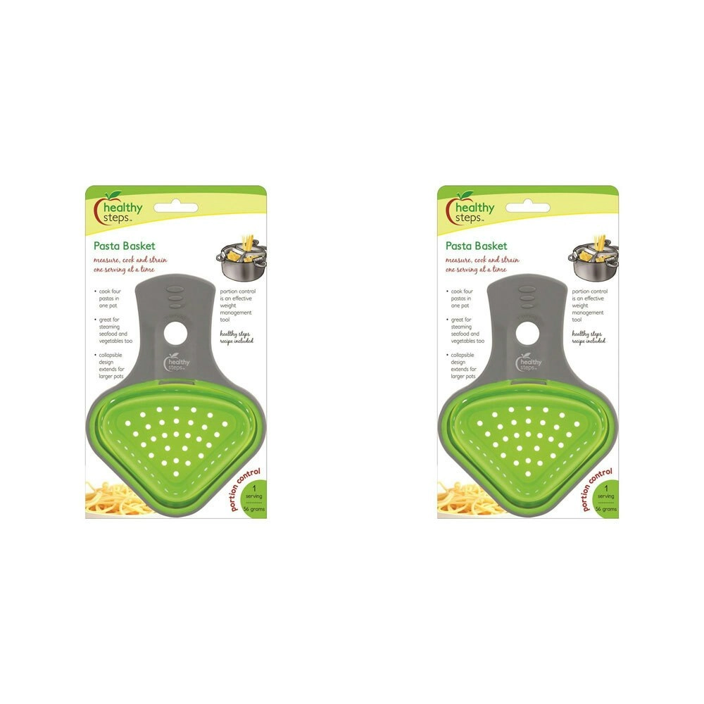 2x Jokari Healthy Steps 17cm Pasta Basket Food Strainer/Sifter Utensil GRN