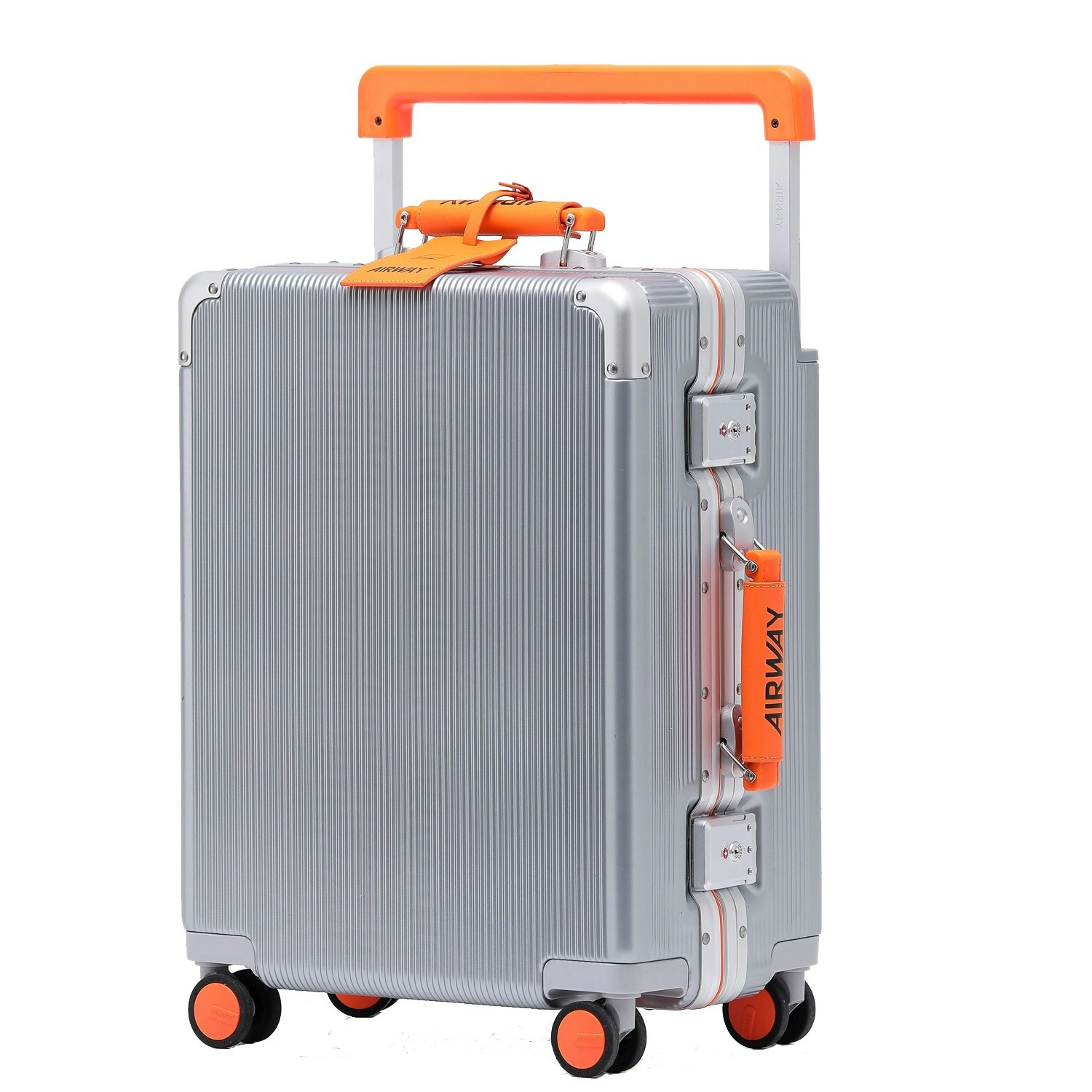 Airway Titan Carry - Aluminium Frame Suitcase Carry-On Luggage 20 Inch Silver