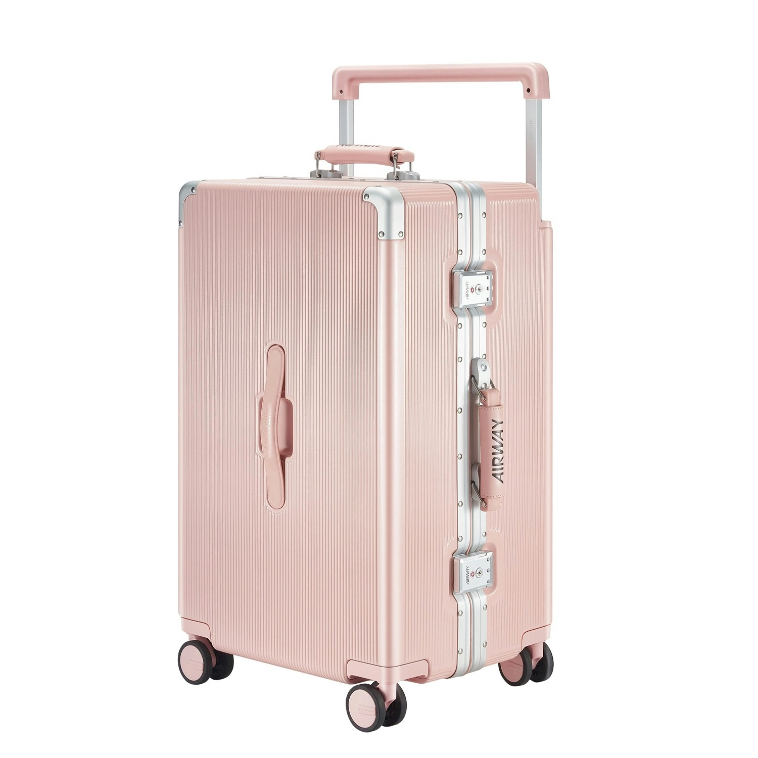 Airway Expedition Pro- Aluminium Frame Suitcase Large Check-In Luggage 26 Inch Pink