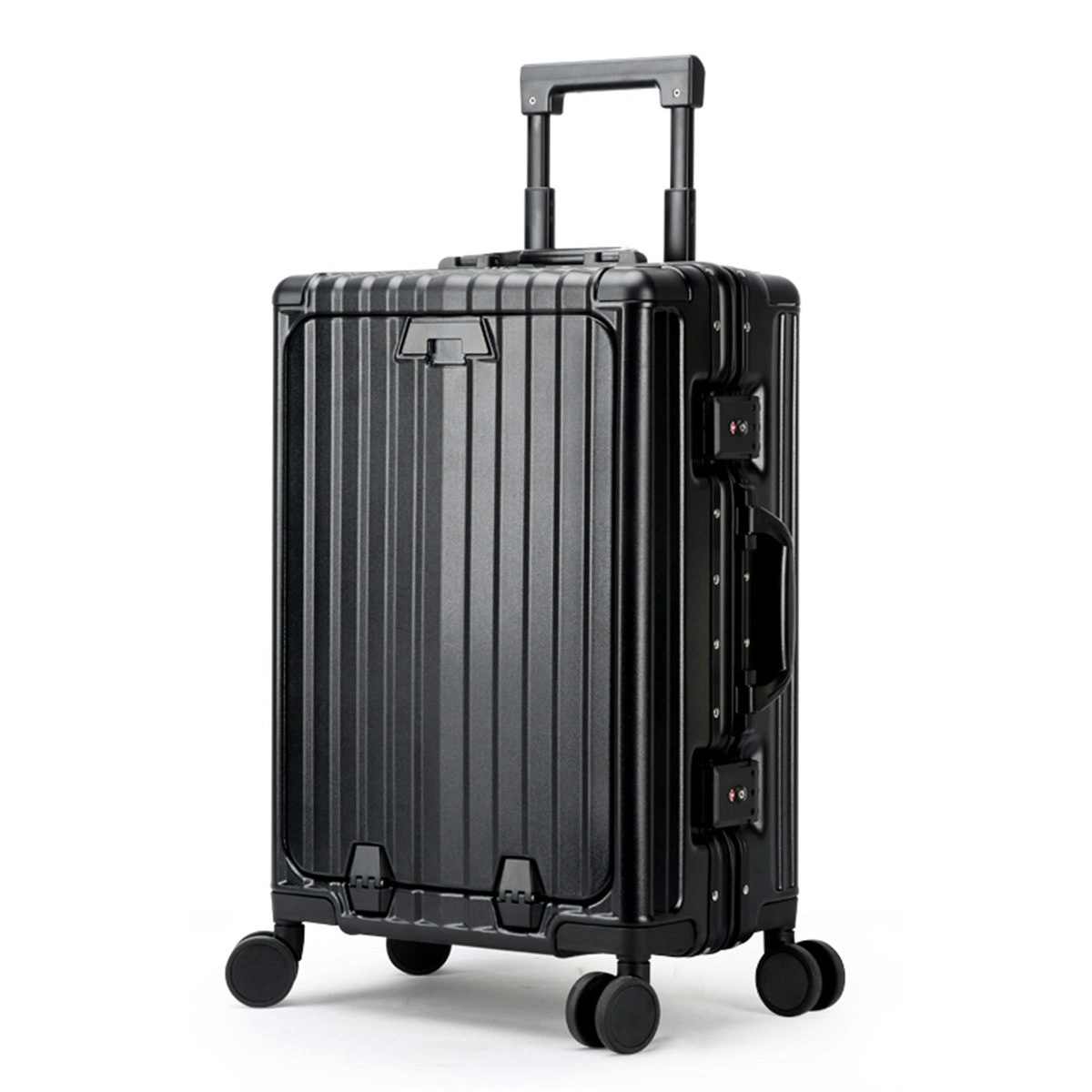 Bopai Aluminium Frame Carry On Travel Hard Suitcase Light weight TSA Lock 20" Black B0201