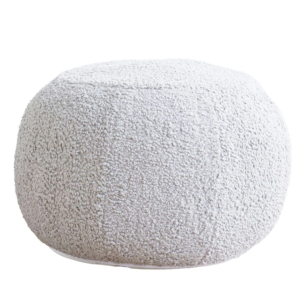 I Am Fake Round Lounge/Living Room Pouffe Home Decor Boucle Small White