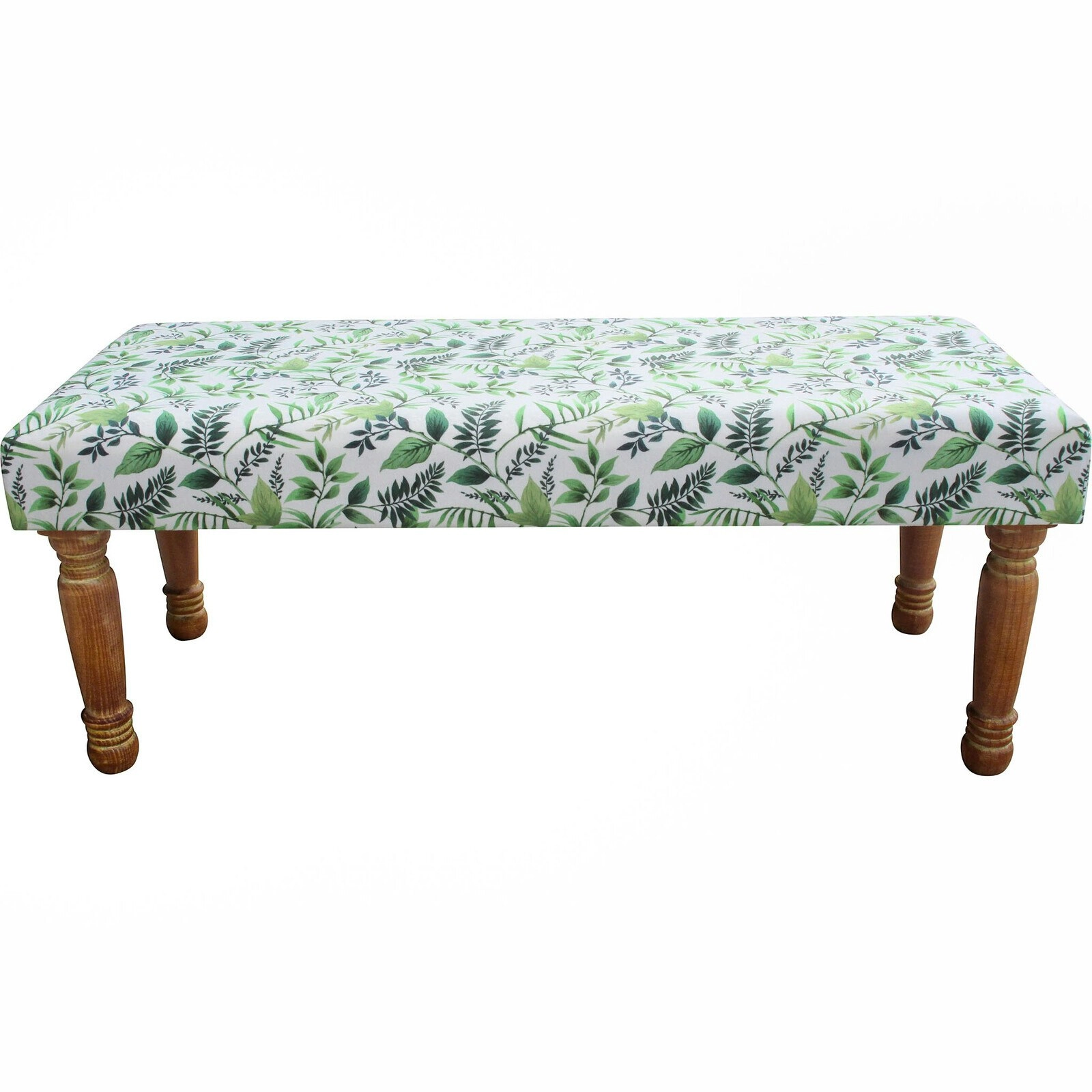 Velvet Botanical 101x41cm Wood Ottoman/Bench Home/Room Furniture Decor Rectangle