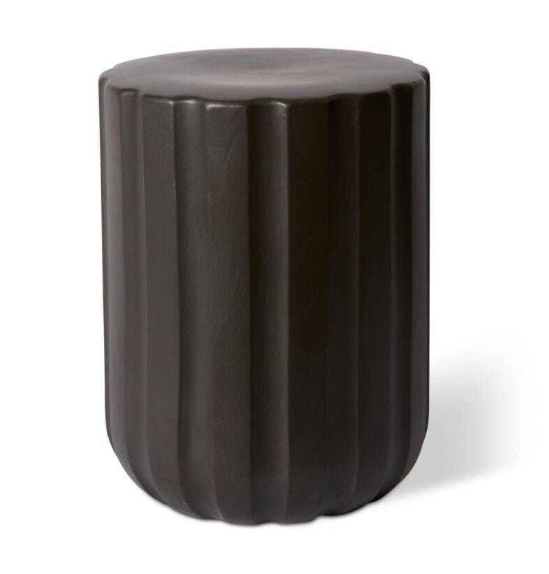 E Style Dalton 45cm Ceramic Stool Round Home Room Furniture Chair Black