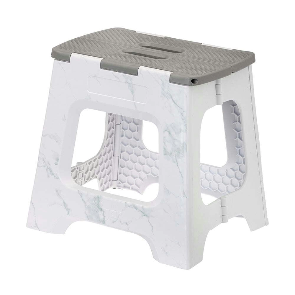 Vigar Compact Foldable 32cm Plastic Step Stool Outdoor/Kitchen Marble in Body