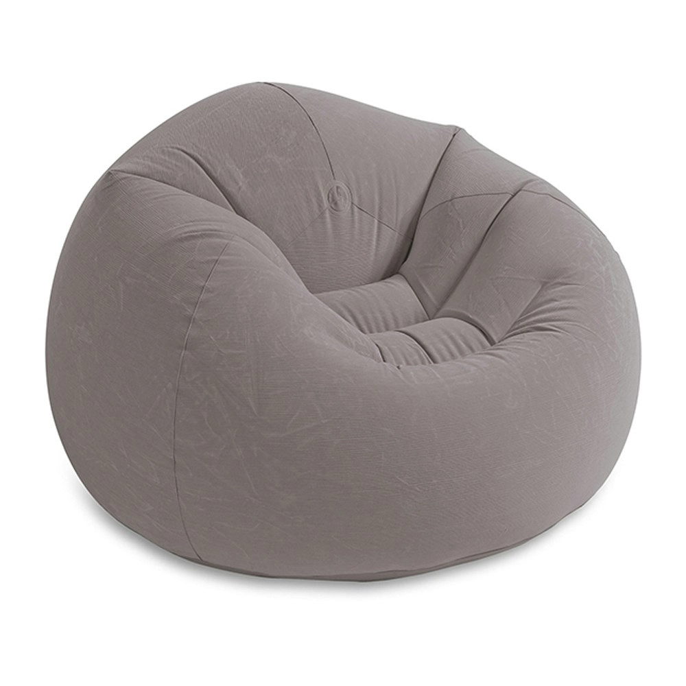 Intex Inflatable 1.07x1.04m Beanless Air Bag/Chair/Lazy Sofa Indoor/Camping Grey