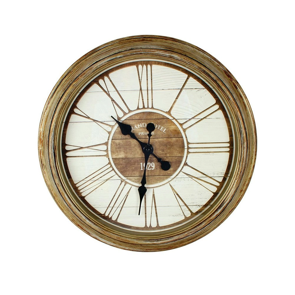 Maine & Crawford Caesar 46cm Plastic Analogue Wall Clock Decor Antique Brown