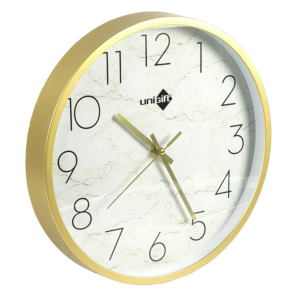 Unigift 12Inch/30cm Marble Look Wall Clock Assorted Colours Home Decor