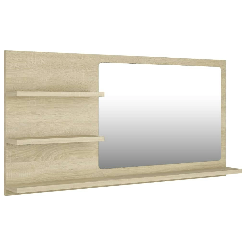 Bathroom Mirror Sonoma Oak 90x10.5x45 cm Engineered Wood 805018