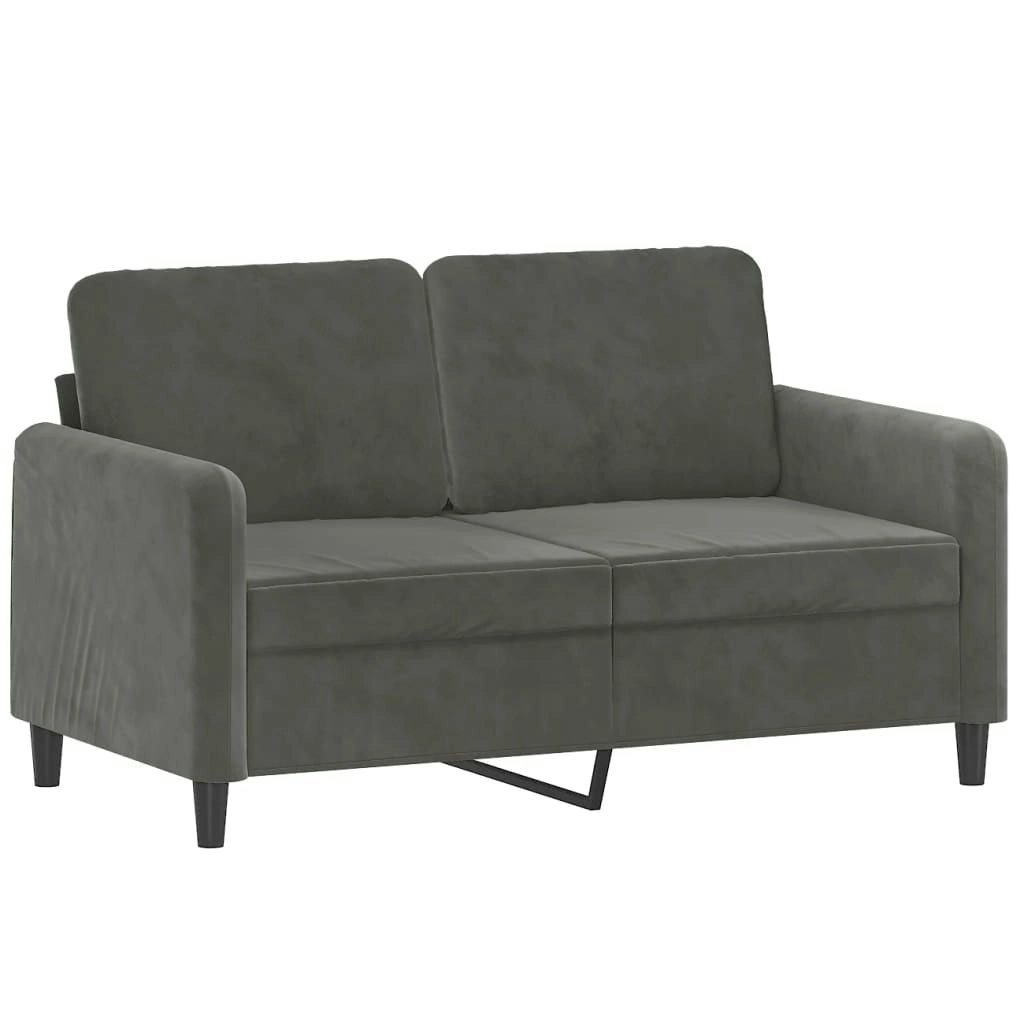 2-Seater Sofa Dark Grey 120 cm Velvet 349034