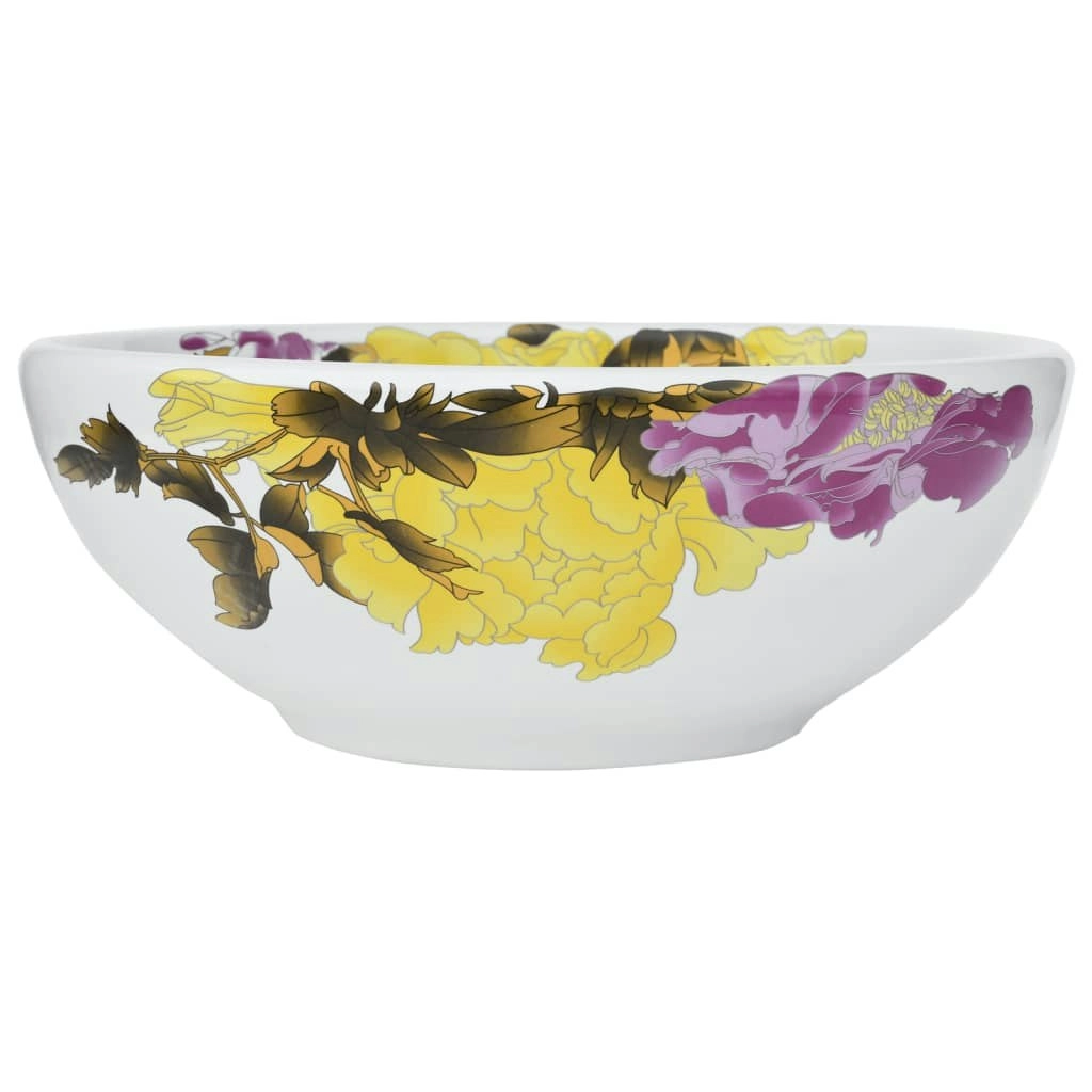 Countertop Basin Multicolour Round Φ41x14 cm Ceramic 155054