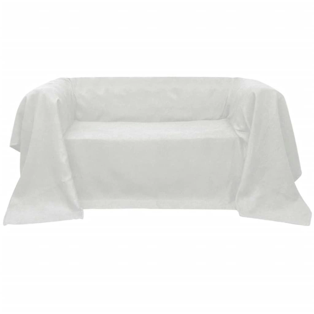 Micro-suede Couch Slipcover Cream 210 x 280 cm 130890