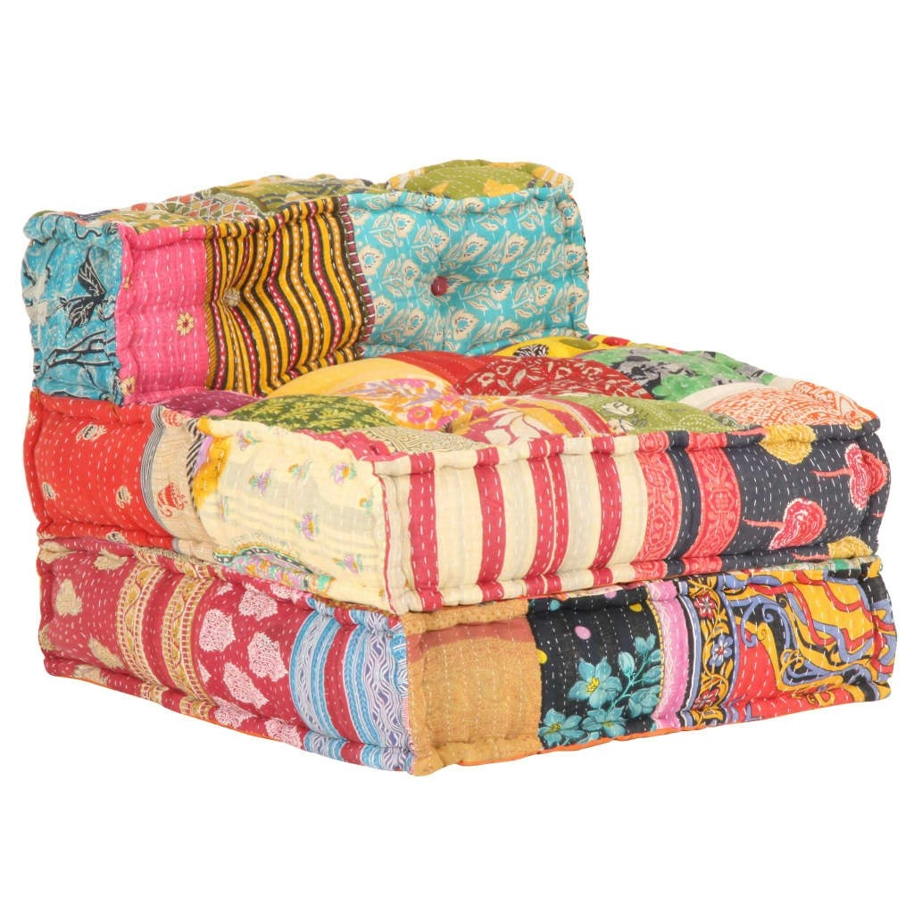 Modular Pouffe Patchwork Fabric 287702