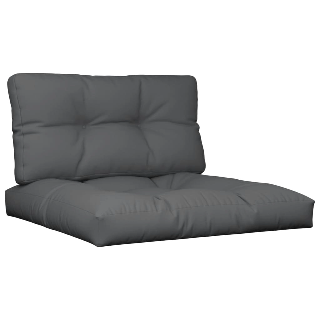 Pallet Cushions 2 pcs Anthracite Fabric 360689