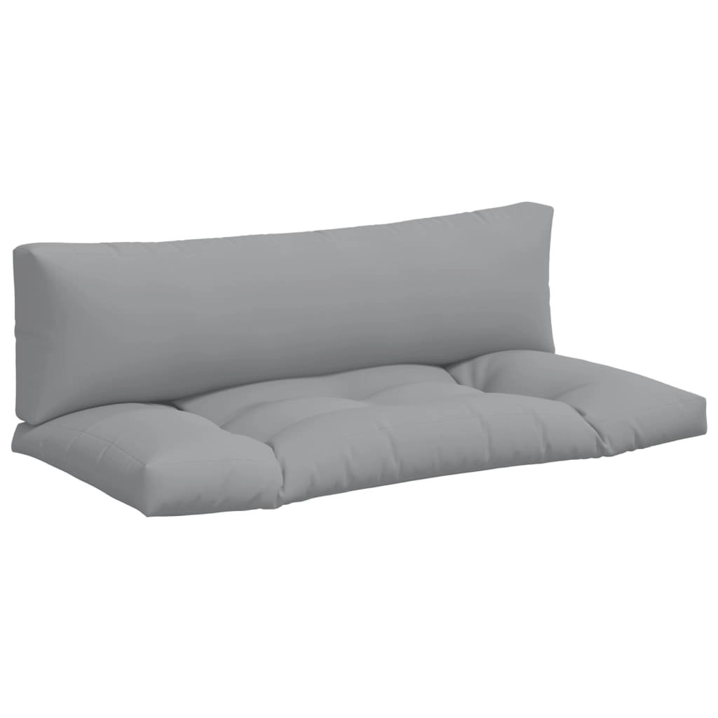 Pallet Cushions 2 pcs Grey Fabric 360923