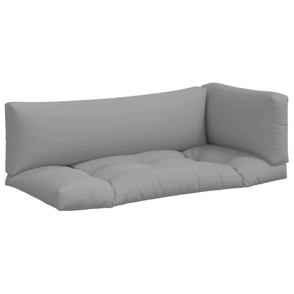 Pallet Cushions 3 pcs Grey Fabric 360945