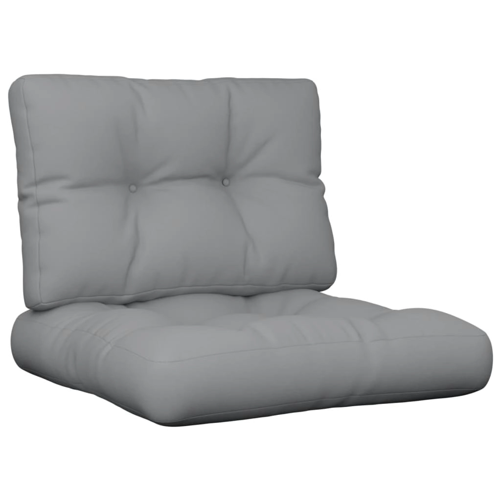 Pallet Cushions 2 pcs Grey Fabric 360668