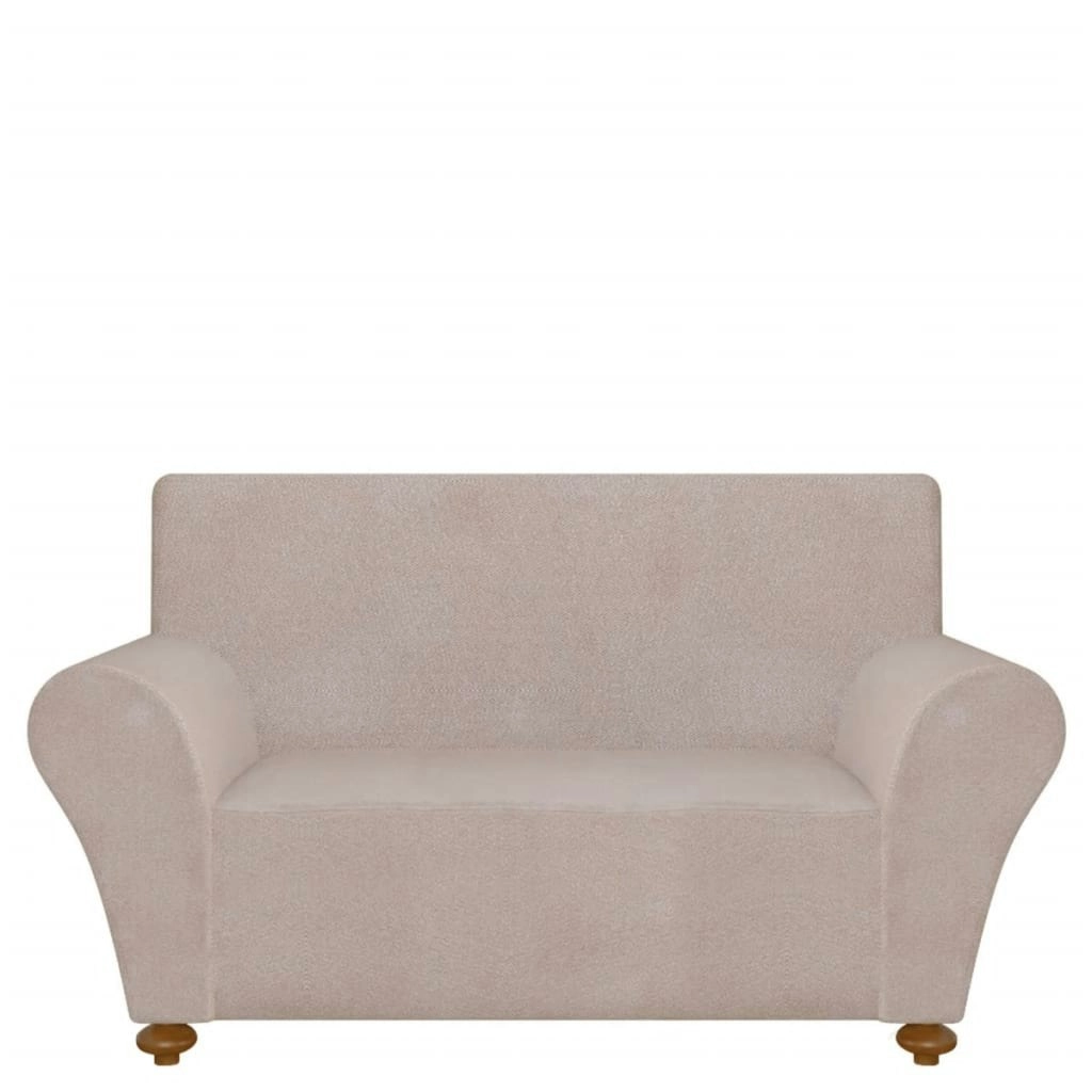 Stretch Couch Slipcover Beige Polyester Jersey 131089