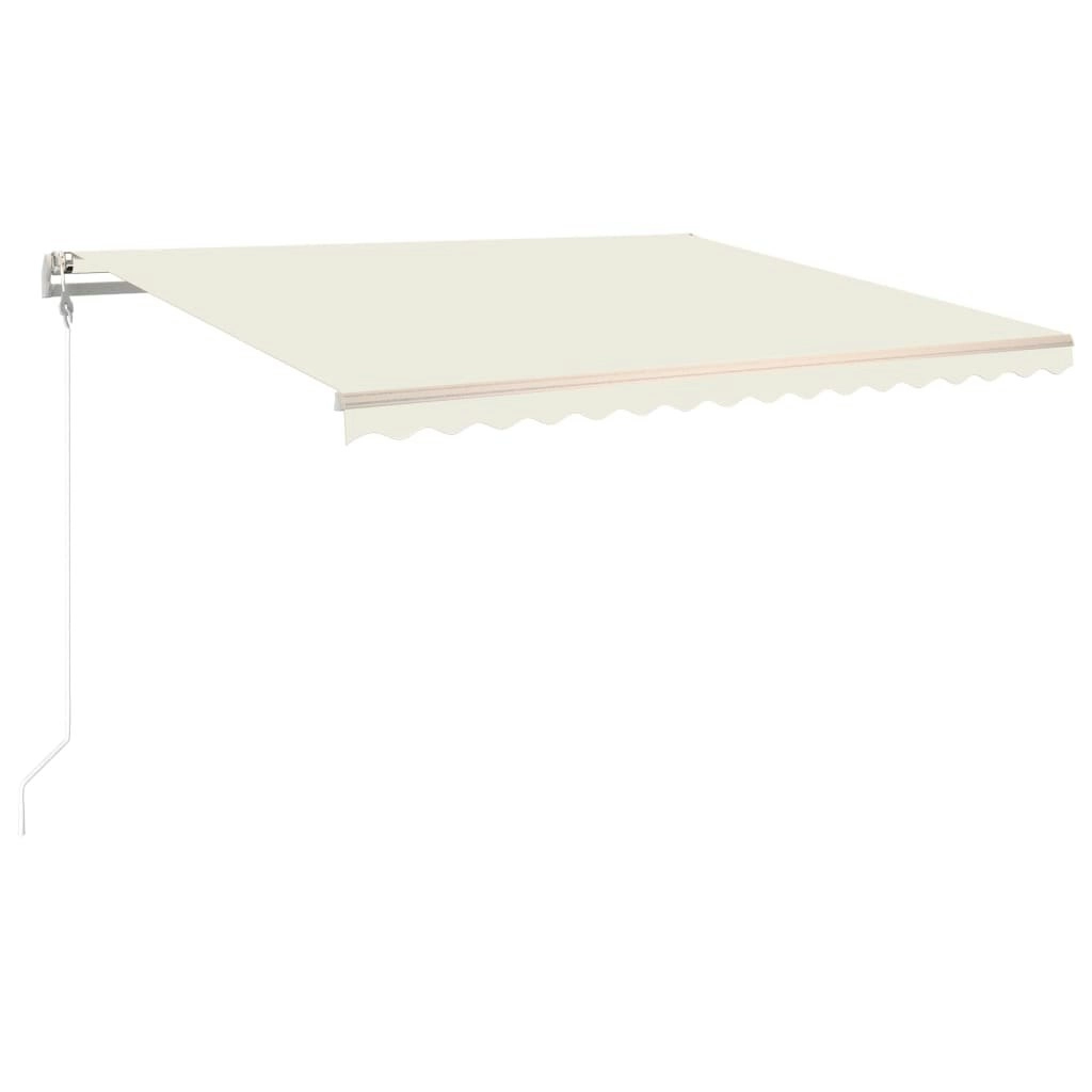 Automatic Retractable Awning 400x300 cm Cream 3095755