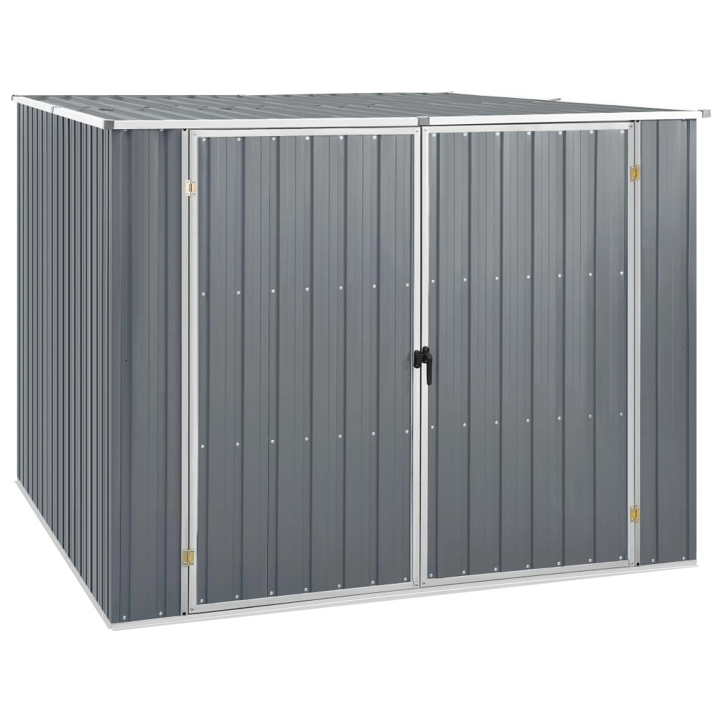 Garden Shed Grey 195x198x159 cm Galvanised Steel 46254