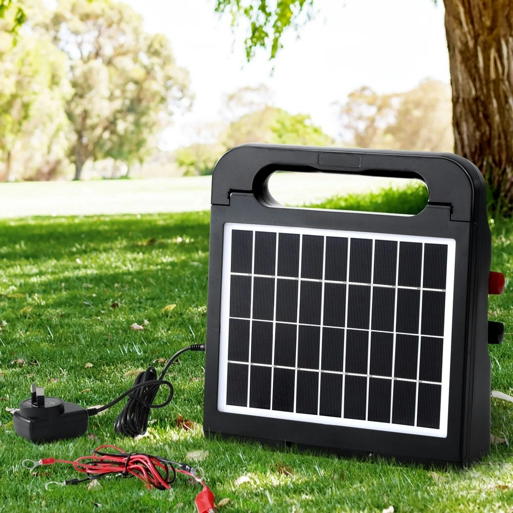 Giantz 5km Electric Fence Energiser Solar Farm 0.3J