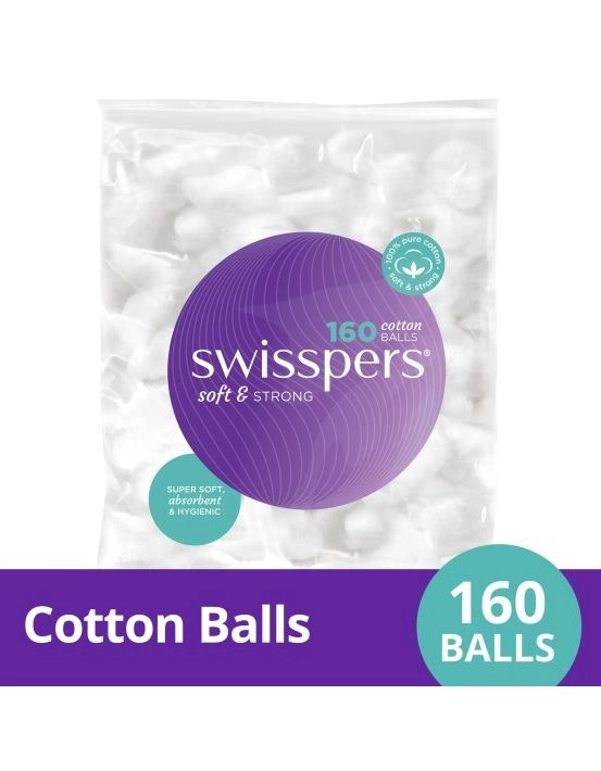 Swisspers Cotton Wool Balls 160 Pack