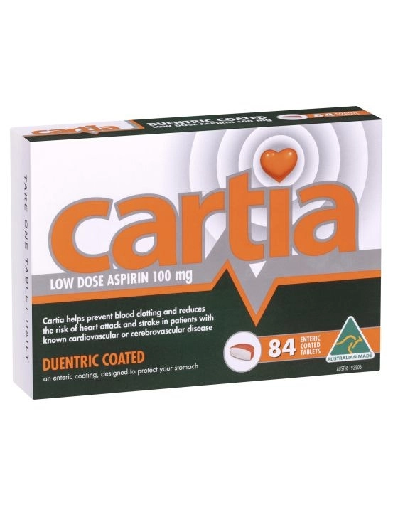 Cartia 100mg 84 Tablets