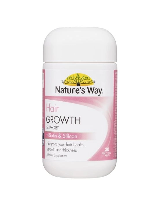 Nature's Way Hair Growth Support Plus Biotin And Silicon 30 Tablets